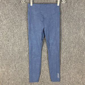 Uniquely Leggings Capri Women's Small Pull On Compression Blue Nylon Blend S